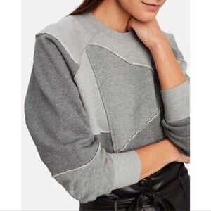 Frame Patchwork Gray Sweatshirt
Size Small